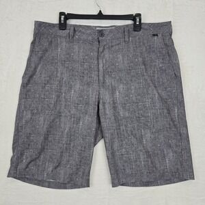 Travis Matthew Shorts Mens 38 Grey Heather Polyester Spandex Stretch Golf Active